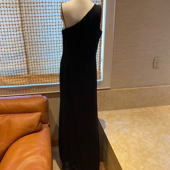Salvatore Ferragamo black zipper detail evening gown - Picture 3 of 7